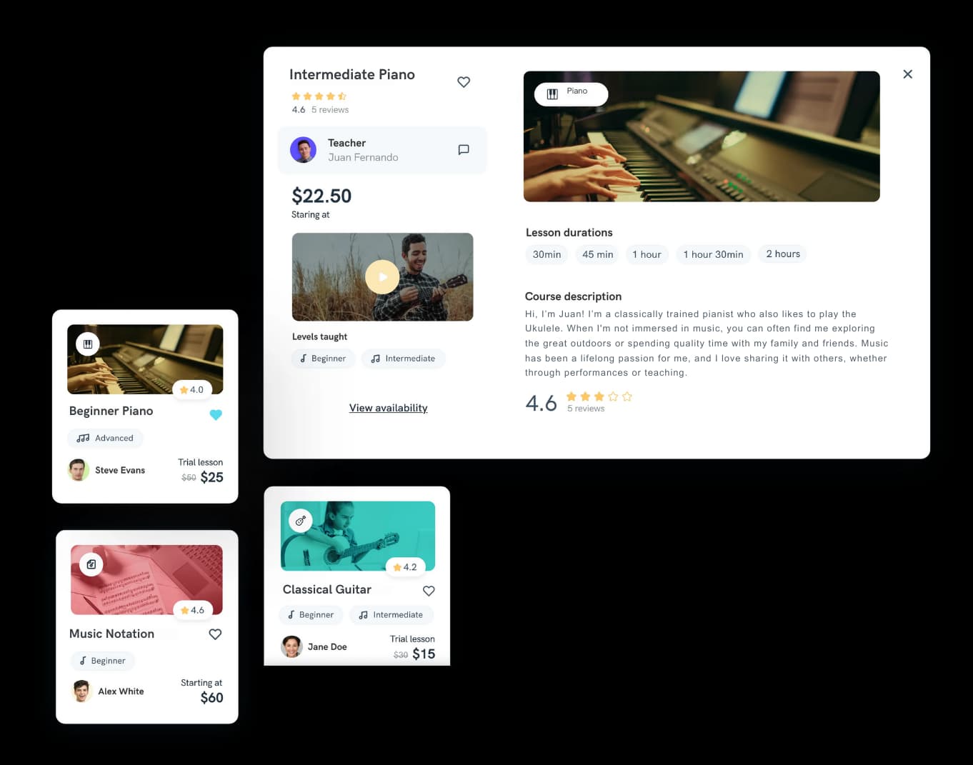 Browse online music courses across instruments, genres, and skill levels