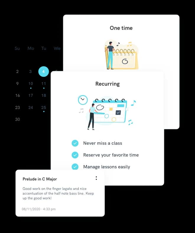 Illustration of additional ways to learn music with Tissimo