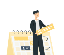 Illustration showing music teachers managing their own schedule, classroom, and students