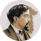Portrait of composer C. Debussy